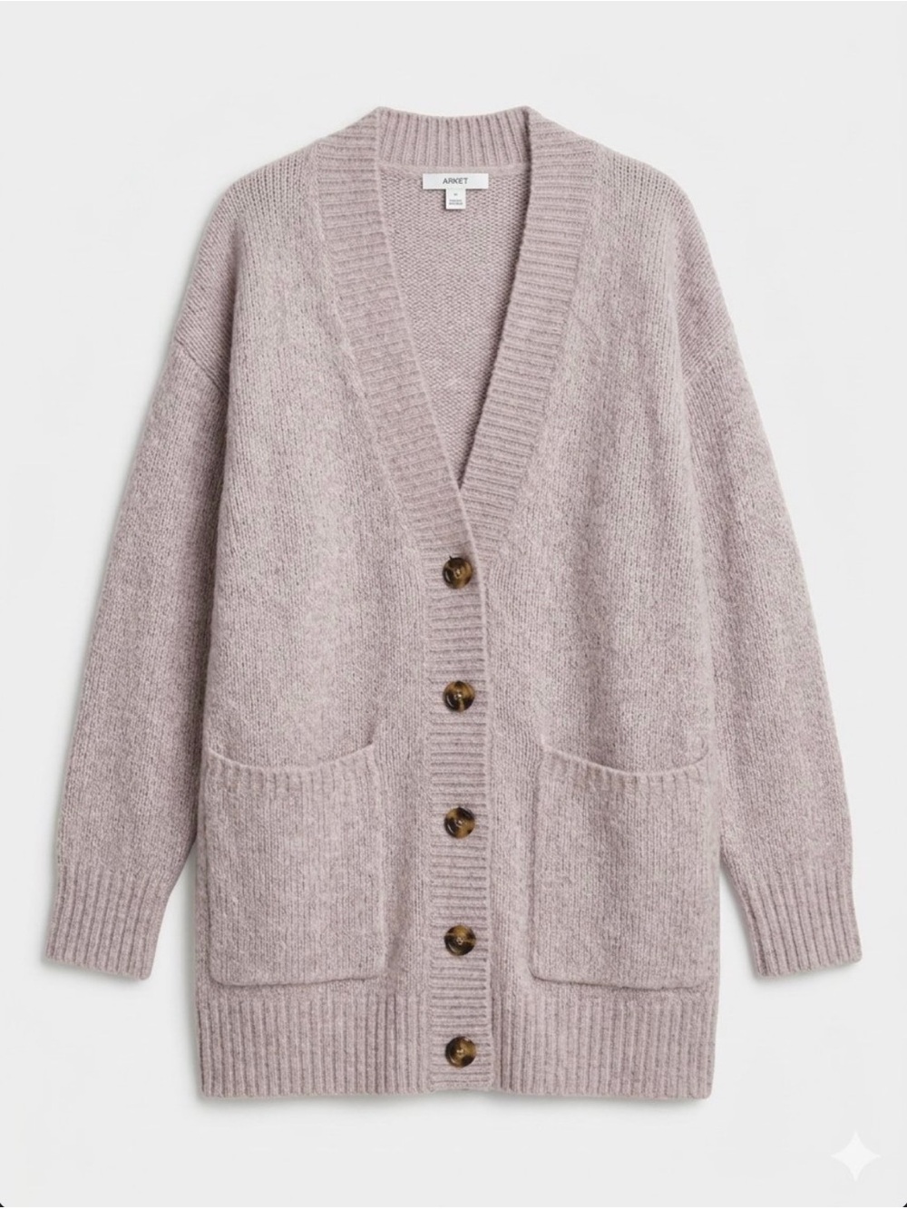 Anne Taylor Knit V-Neck Button Cardigan
